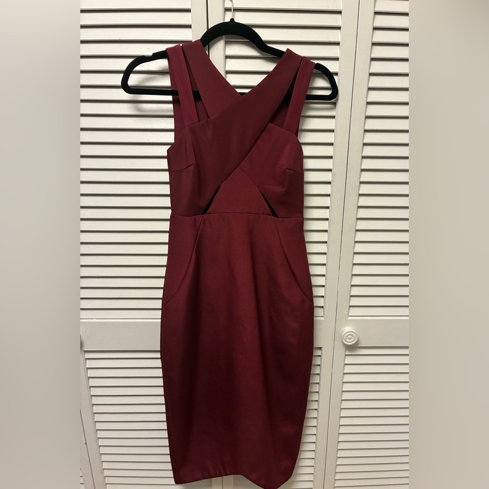 Stylestalker Deep Red Backless Dress